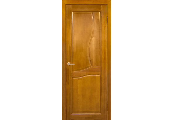 Дверь деревянная межкомнатная из массива ольхи Верона, цвет Медовый орех
